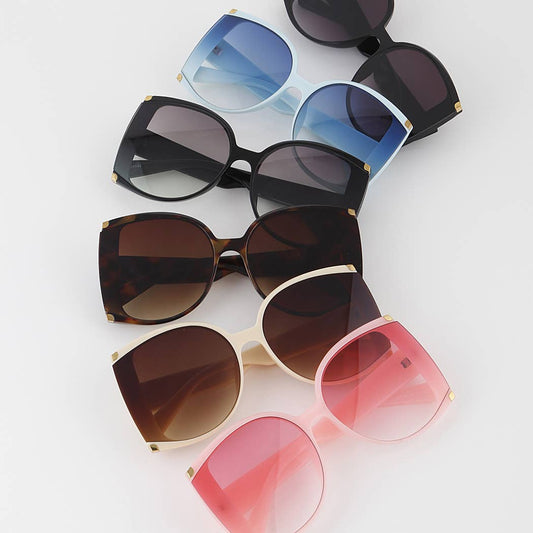 Oversized Rounded Butterfly Frame Sunglasses