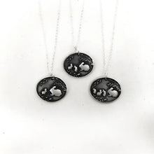 Load image into Gallery viewer, Bunny Family Charm Necklace - Silver Plated Chain
