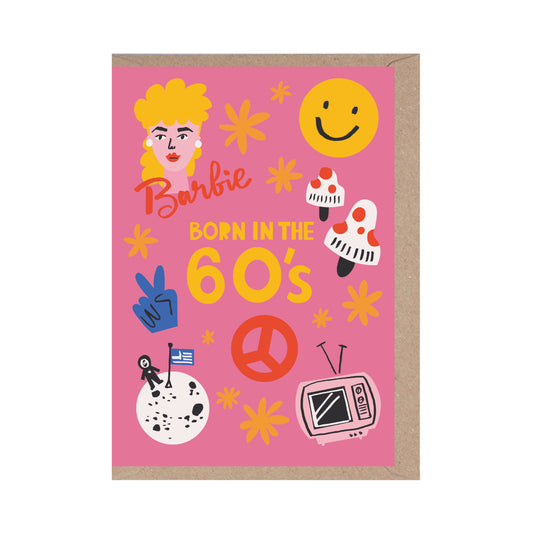 Born in the 60s - Birthday Card - 1960 - Nostalgic Age Card