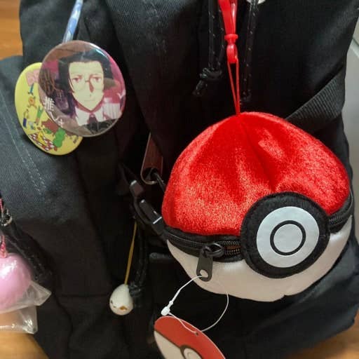 Pokemon Poké Ball Plush Pouch + Random Keychain 8cm SET