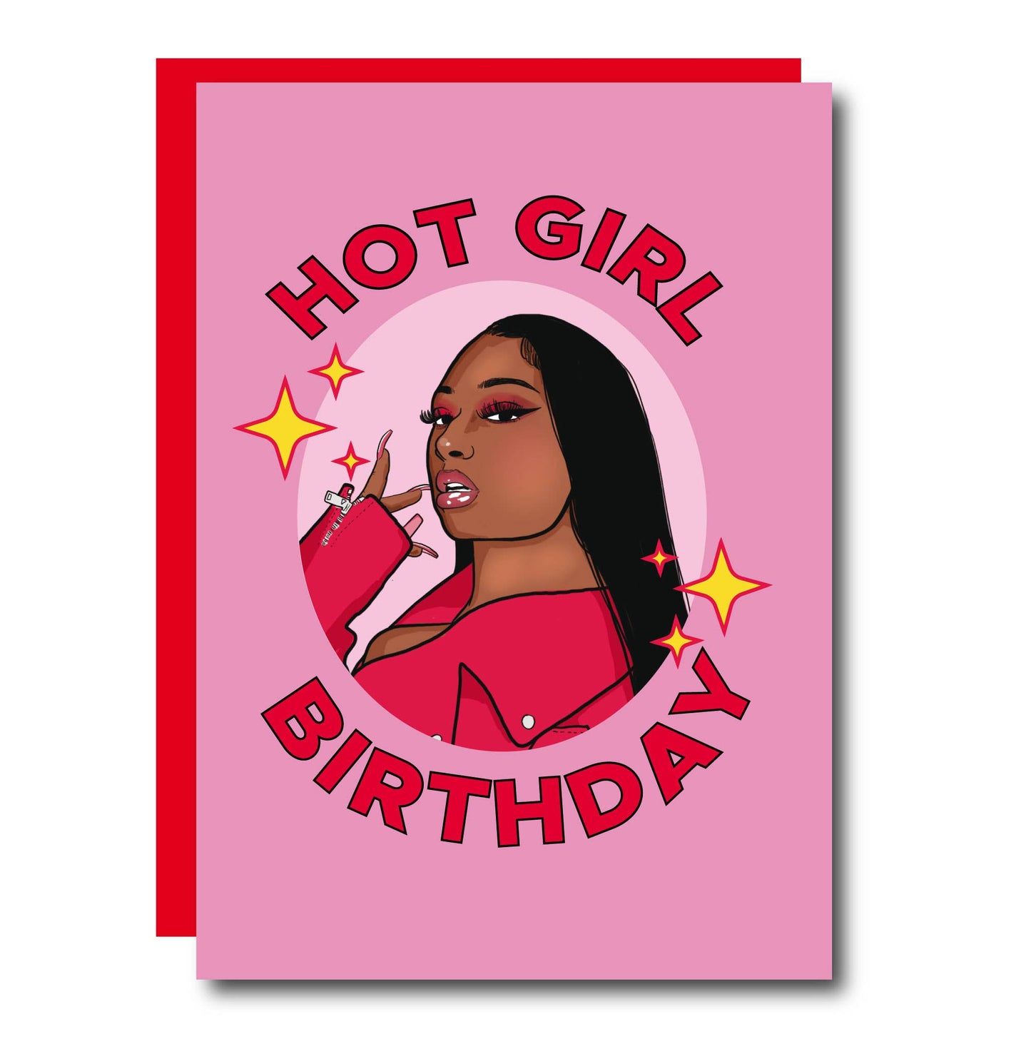 Hot Girl Birthday Greeting Card