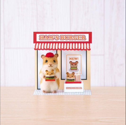 Needle Felting Kit: Hamster Burger Shop DIY Craft Set