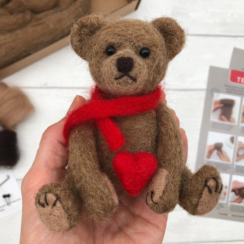 Needle Felting Kit - Teddy Bear. Beginners felt kit. - Front & Company: Gift Store