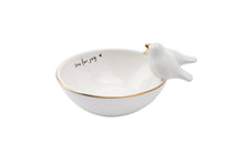 Load image into Gallery viewer, Send With  Love &#39;Two For Joy&#39; Lovebird Ceramic Trinket Bowl
