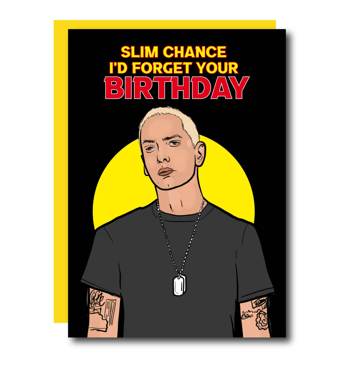 Slim Chance Rapper Happy Birthday Greeting Card