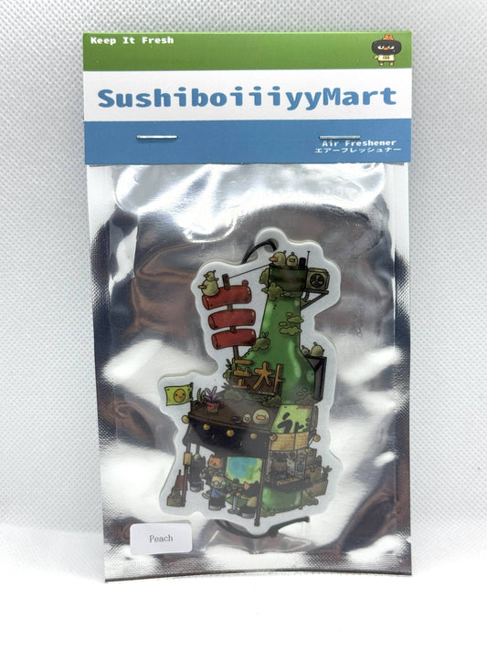 Soju Bottle Car Air Freshener (Peach)