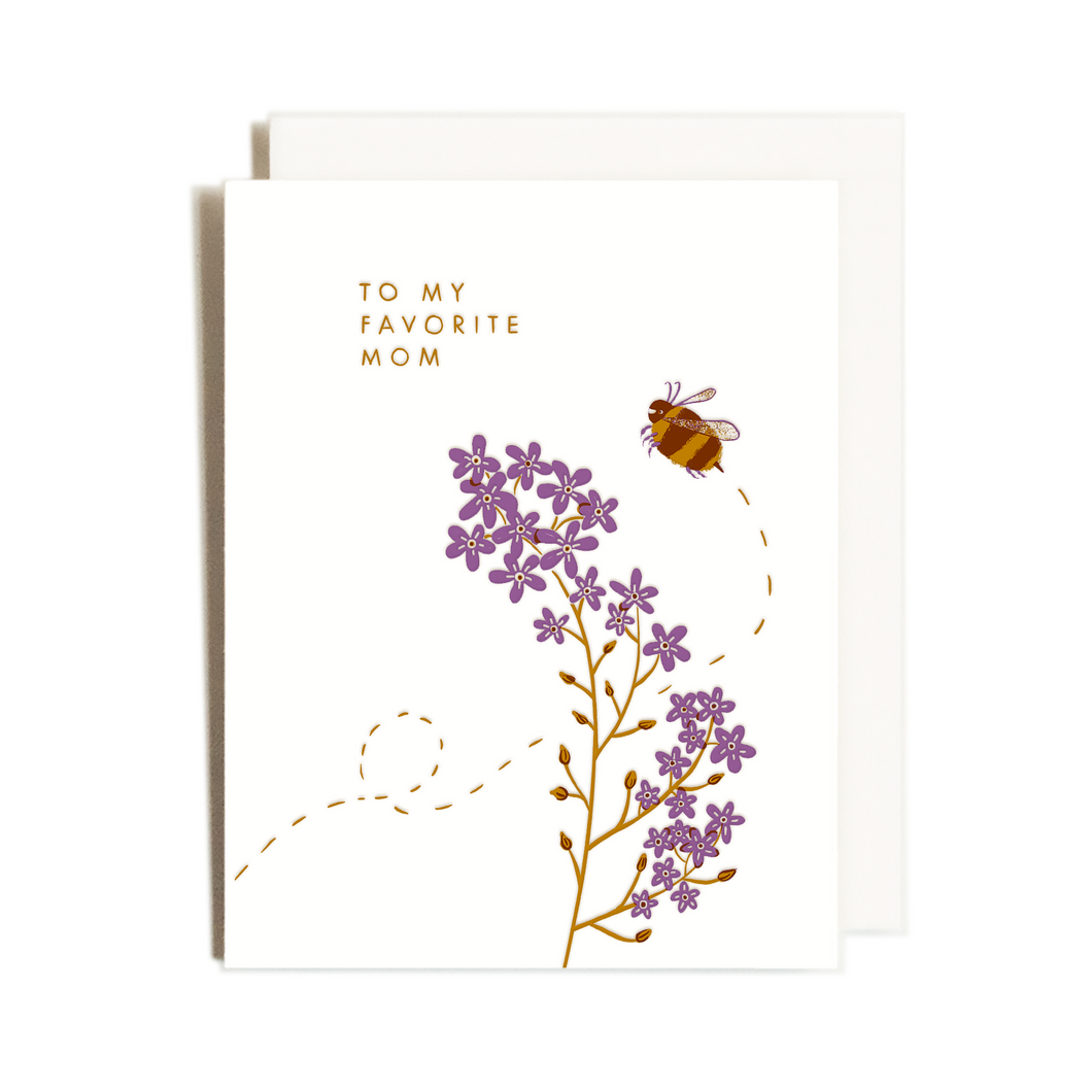 Mom Bumblebee | Flowers | Letterpress Card