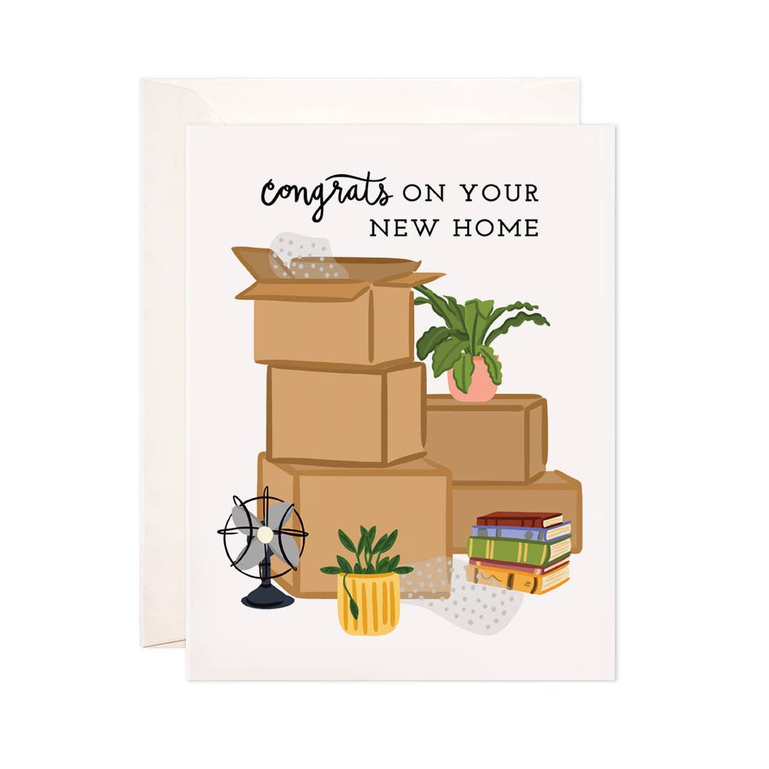 Moving Boxes Greeting Card - Housewarming Gift