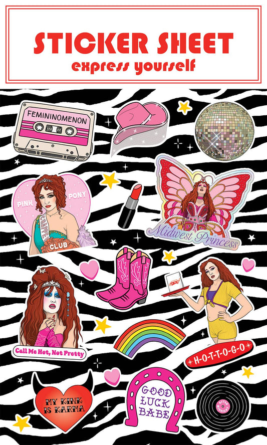 Chap Pink Pop Star Sticker Sheet
