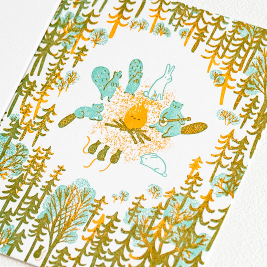 Campfire | Blank | Letterpress Card
