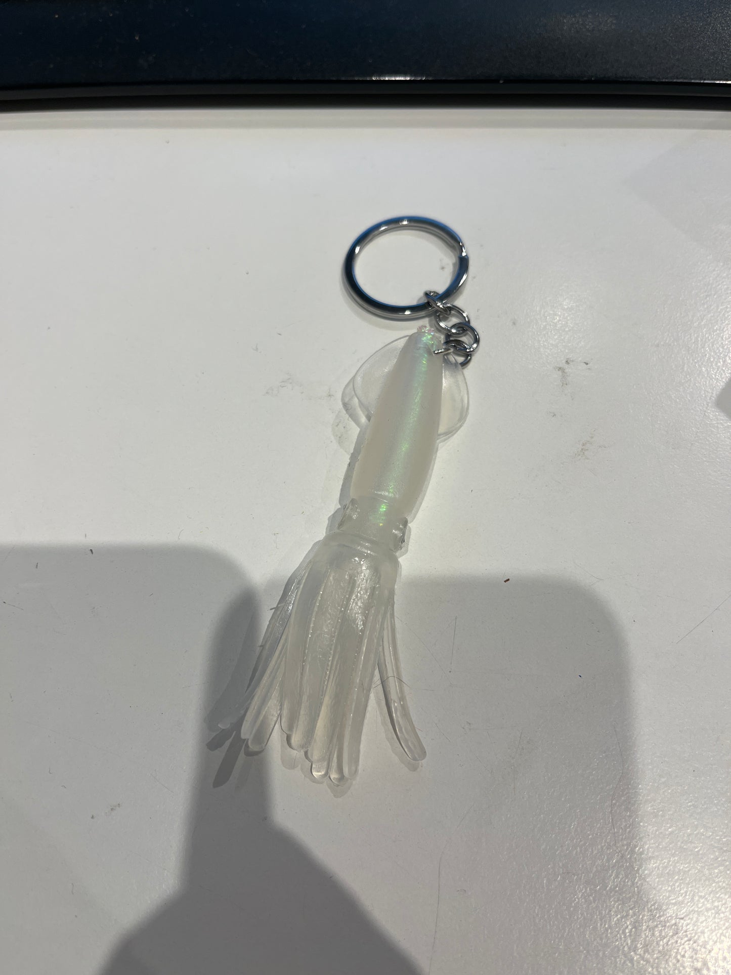 Squid Glitter Keychain