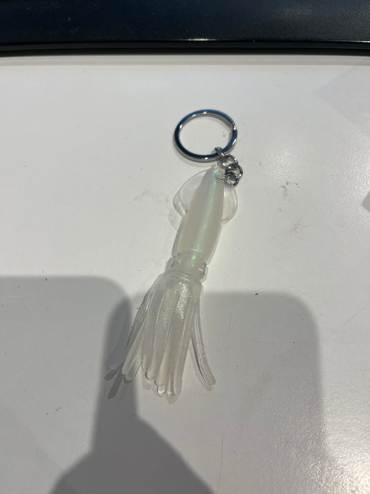 Squid Glitter Keychain