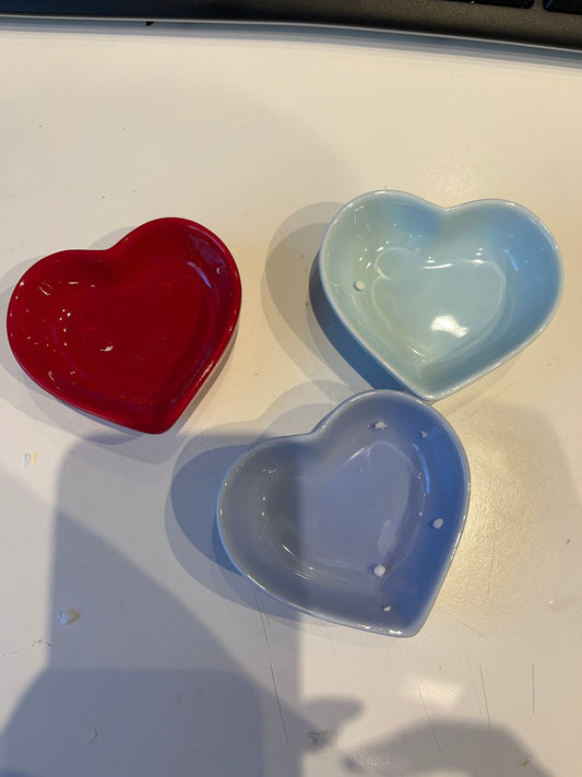 Small Heart dish tray Assorted Colours