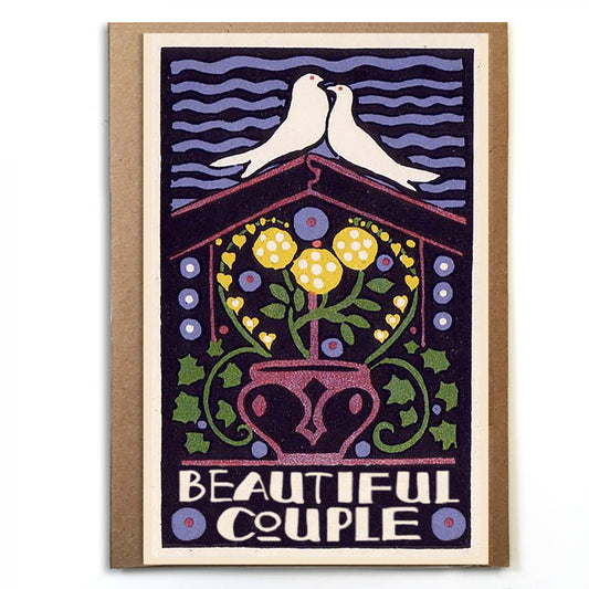 Beautiful Couple; Unique Wedding Card; Engagement Card