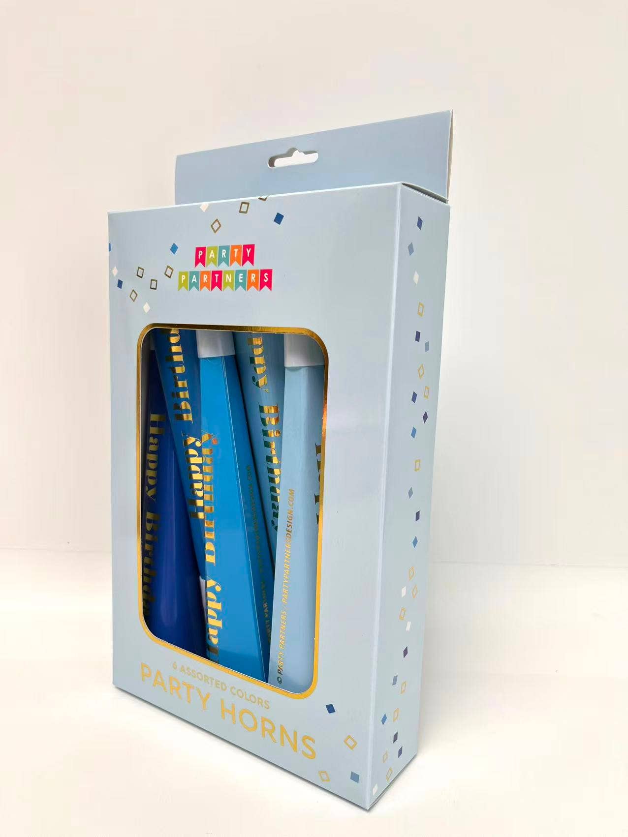 Blue Happy Birthday Tooters