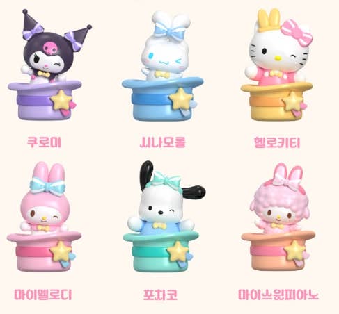 Sanrio Springy Magic Hat Series Blind Box Figure
