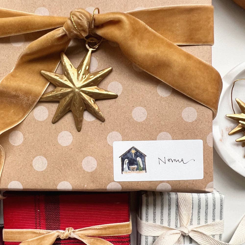 Christmas gift tag sticker sheets
