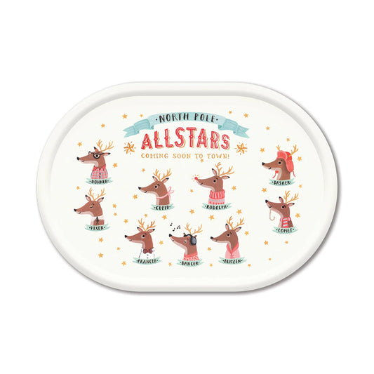 DER1030 - Dear Rudolph Reindeer Melamine Platter