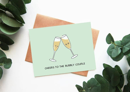 Cheers to the Bubbly Couple Greeting Card