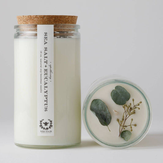 Sea Salt + Eucalyptus : Apothecary Candle ( Restoring )