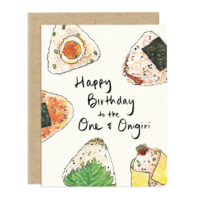 Onigiri Birthday -- Greeting Card