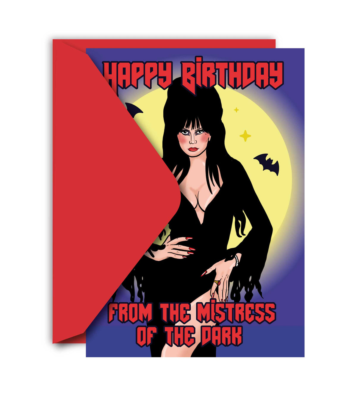 Happy Birthday Mistress of the Dark Funny Greeting Card