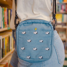 Load image into Gallery viewer, 3P4 x Peanuts® - Snoopy Embroidered Crossbody Bag (Denim)
