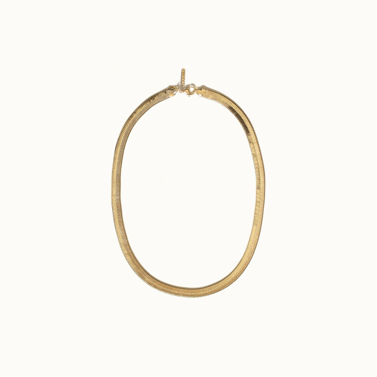 Herringbone Necklace Chain 18k Gold Plated