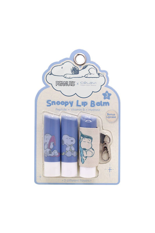 Celavi P60102 3pc Peanuts Snoopy Lip Balm Set
