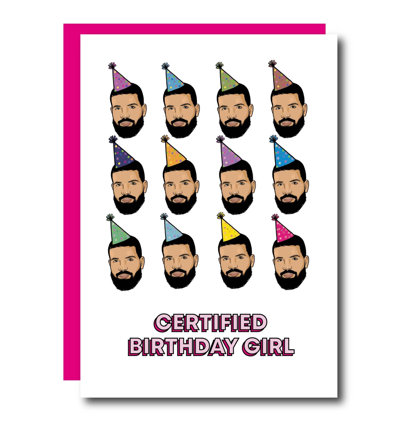 Certified Birthday Girl Funny Rapper Greeting Card