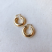 Load image into Gallery viewer, 18k Gold Filled Thick Small Hoop Earrings
