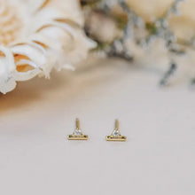 Load image into Gallery viewer, Stud Bar - White - Earring
