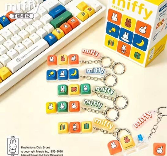 Miffy Mini Keyboard Keycap Clicker Keychain Blind Box