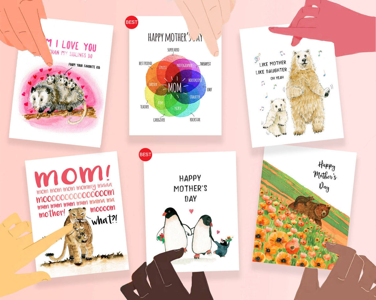 Mom Bee Flower - Funny Mother's Day Card