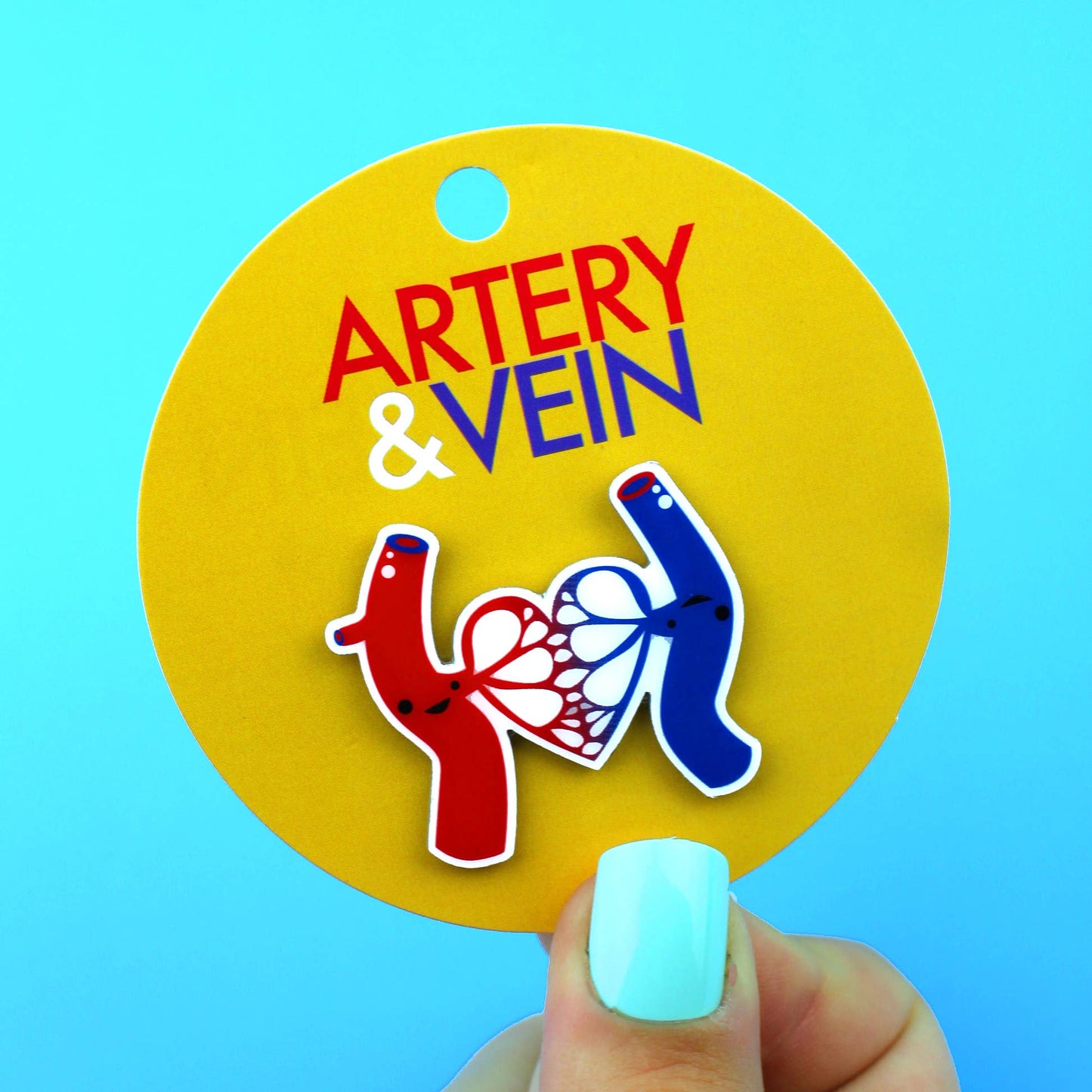 Artery & Vein Lapel Pin - Life's Bloody Great