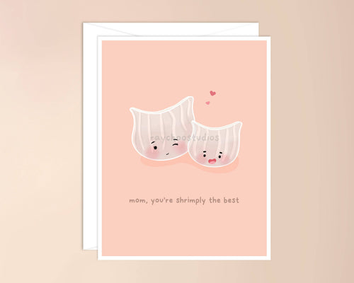 Mom, You're Shrimply the Best Greeting Card - Front & Company: Gift Store