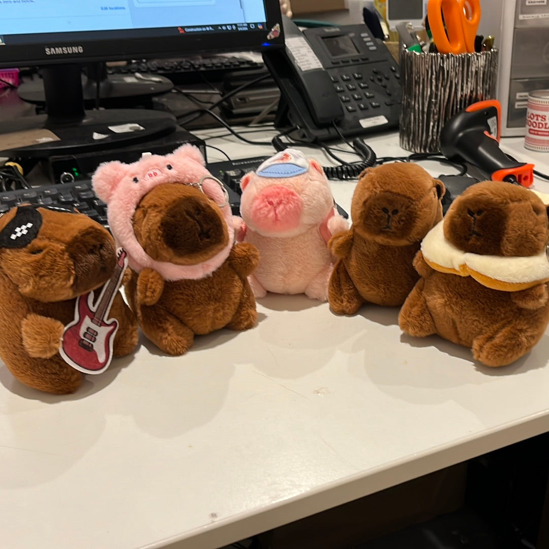 Capybara Plush Assorted Keychain