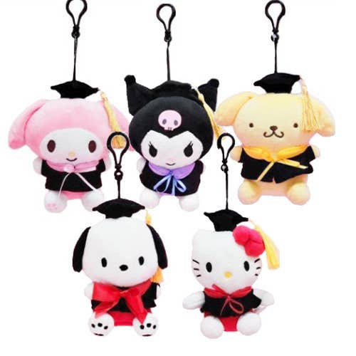 Instock! Sanrio Characters Graduation Plush Bag Charm– 13cm