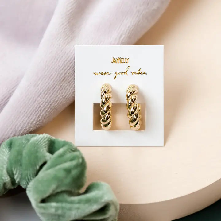 Golden Hoop - Twisted - Earring