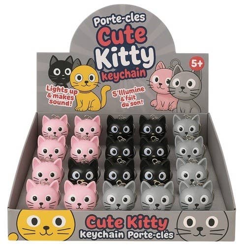 Cute Kitty Keychain w/ Light and Sound