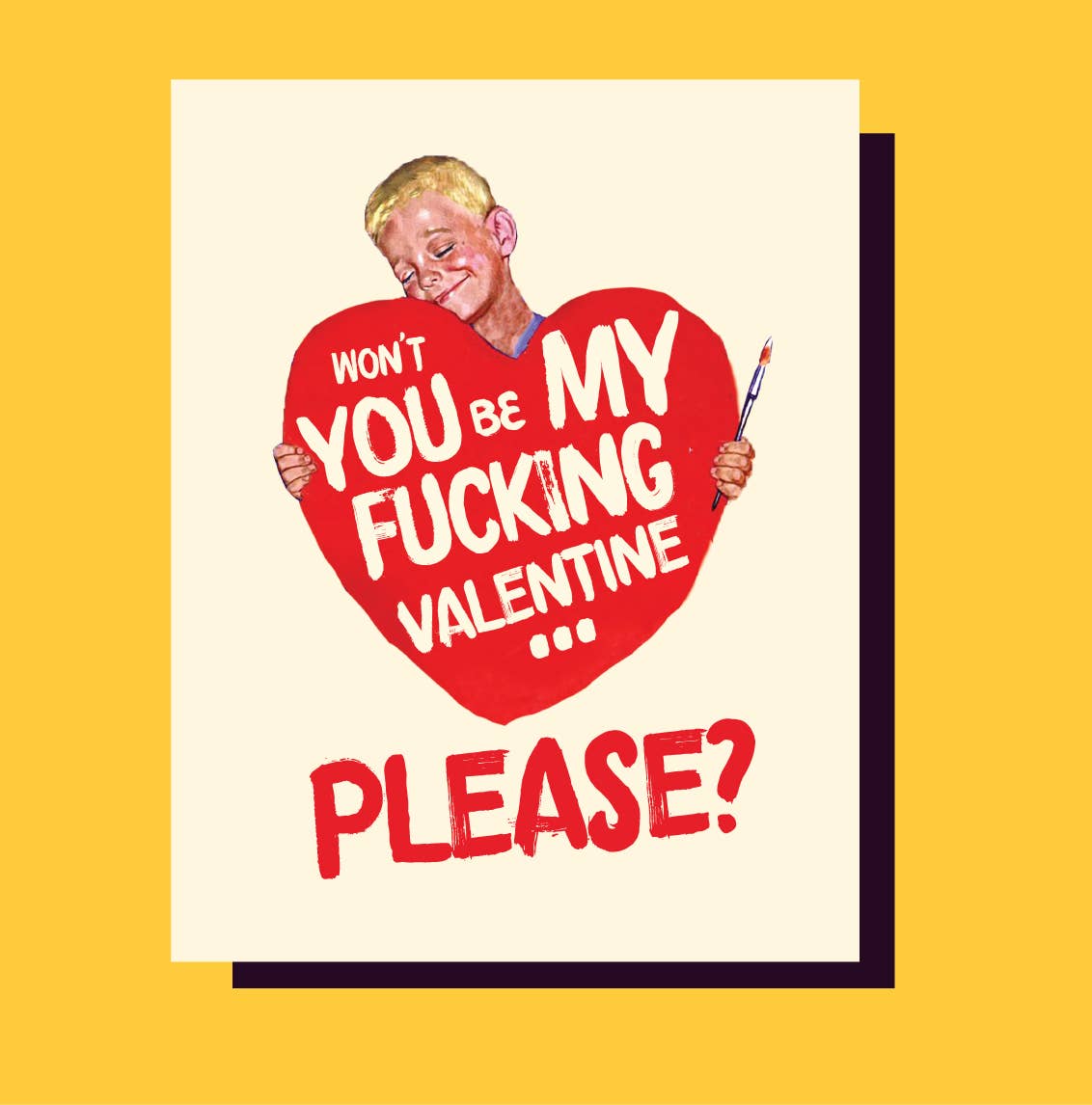 BE MY FING VALENTINE valentine card