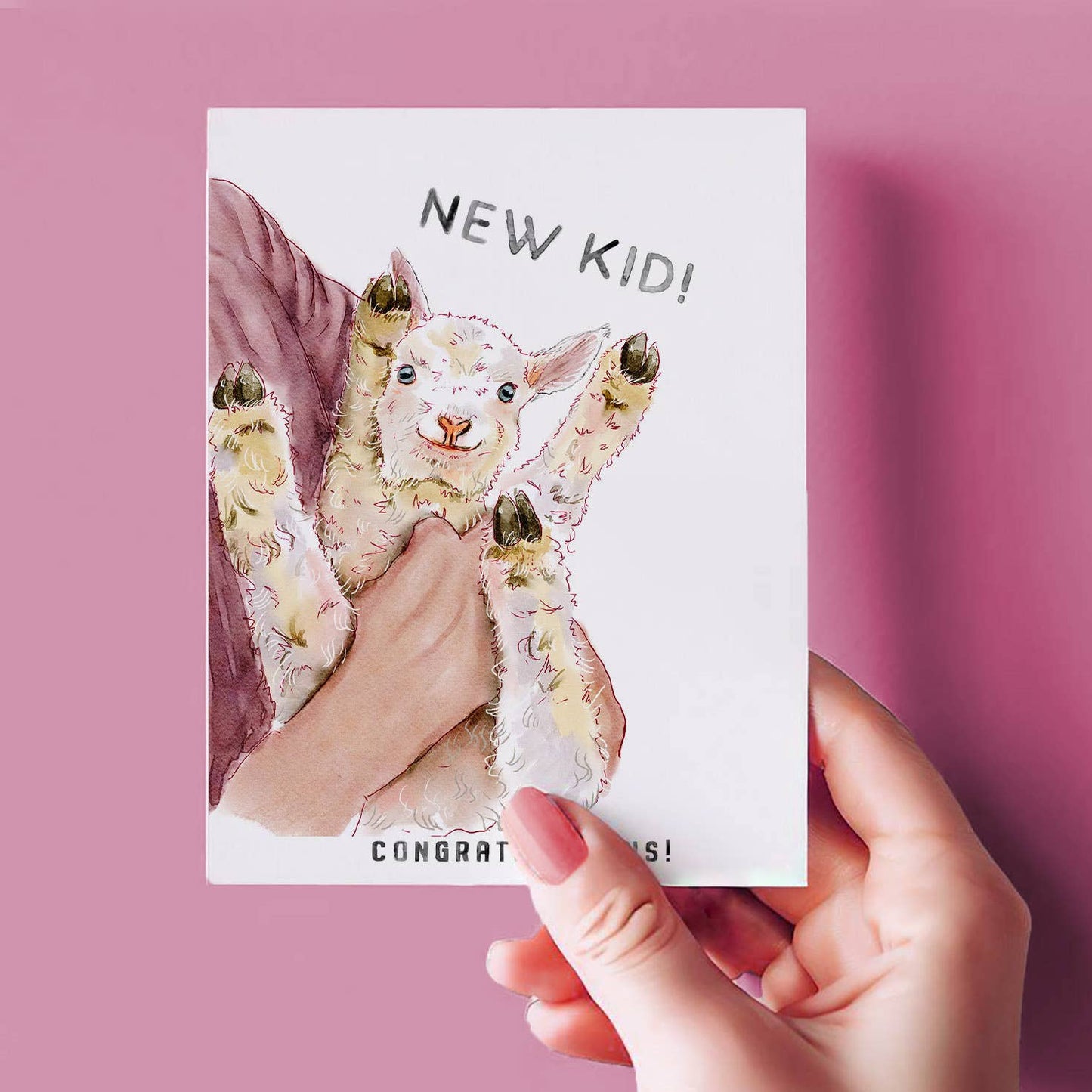 New Kid Baby Goat - Funny New Baby Card