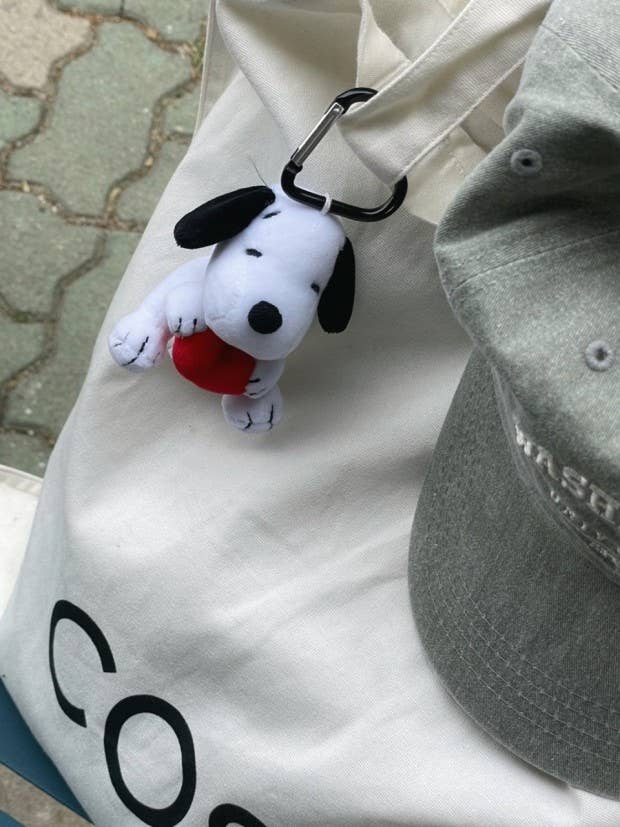 Peanuts Snoopy give you Heart Key Chain Bag Charm heart Ring