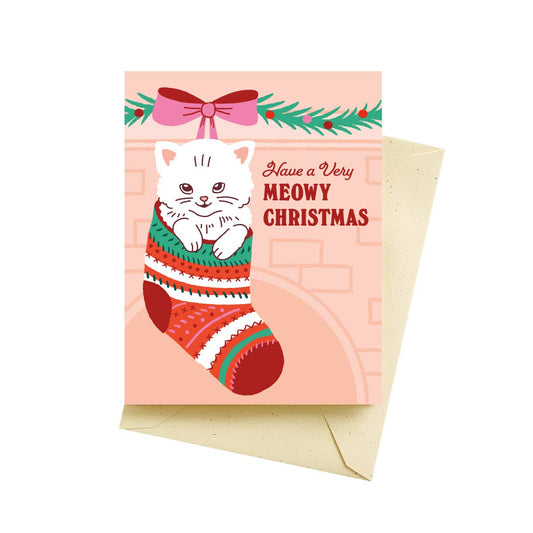 Stocking Kitten Holiday Cards