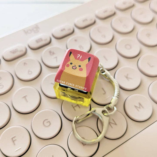 Surprise Pika #025 - Fidget Keycap Keychain