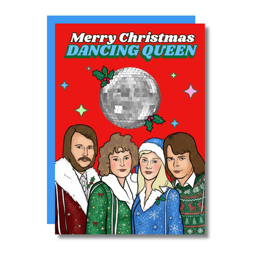 Merry Christmas Dancing Queen Xmas A6 Card