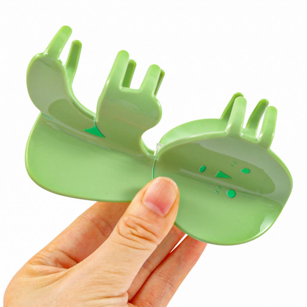 Playful Green Cartoon Character Hair Claw Clip