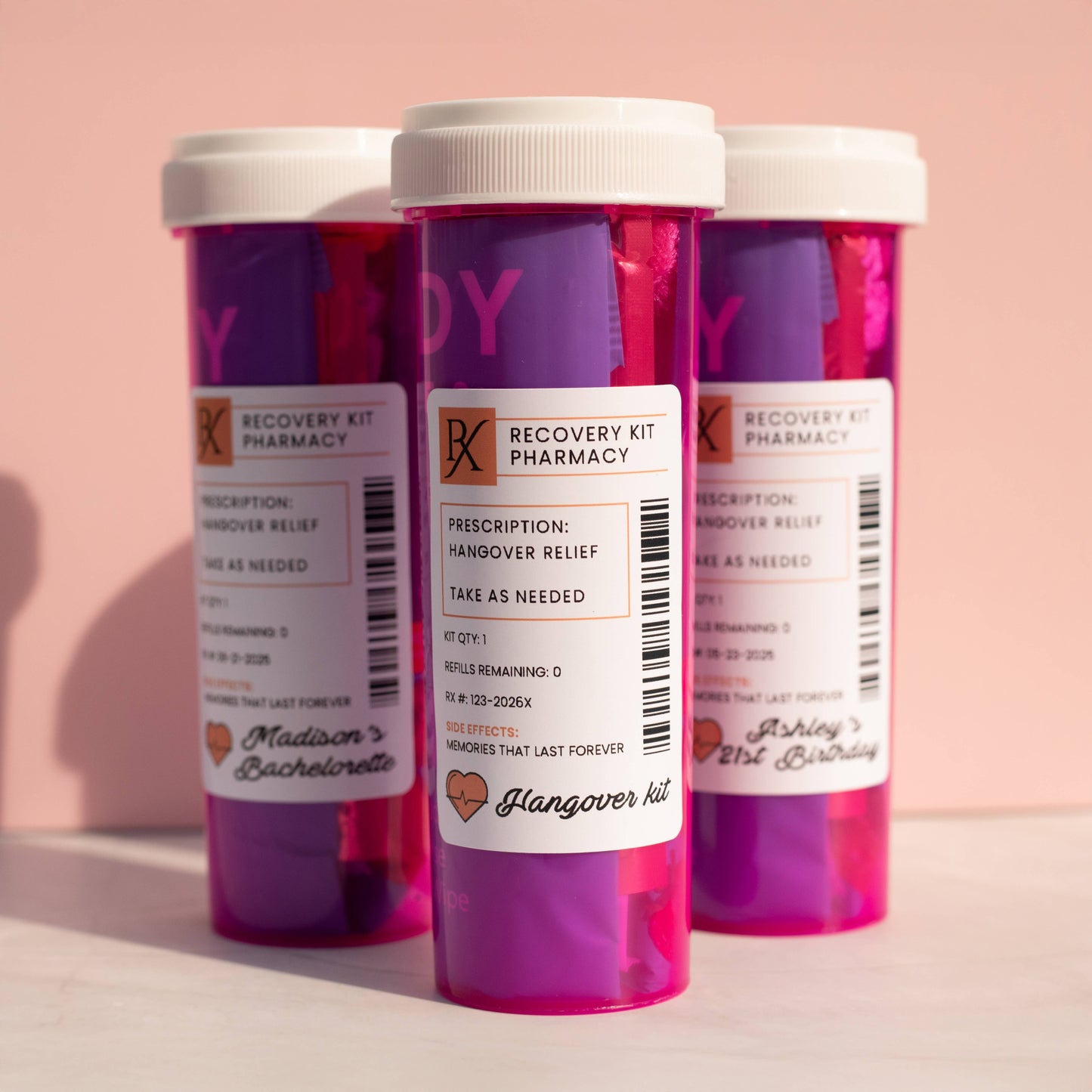 Prescription Bottle Hangover Kits