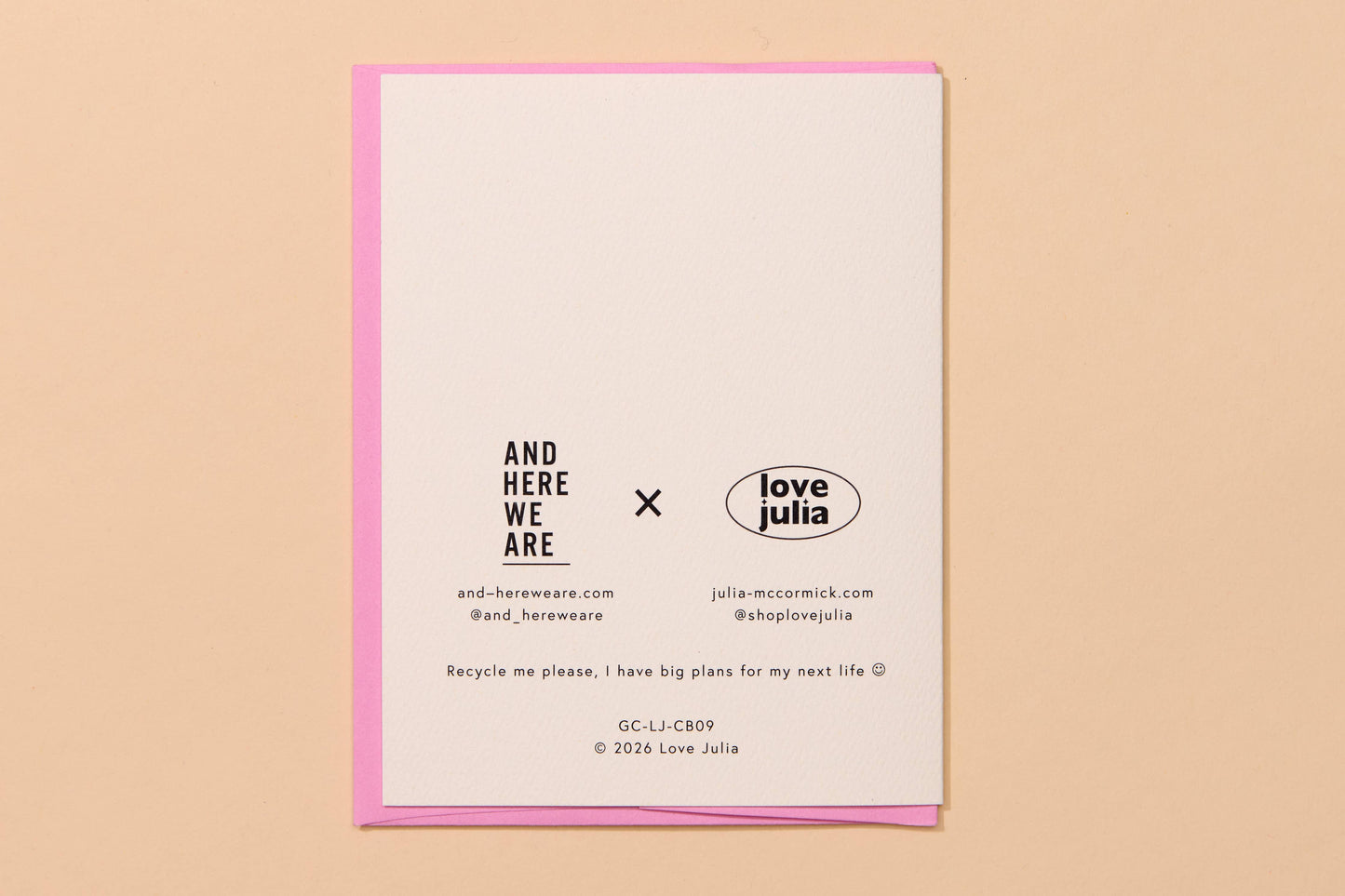 Sweet Scandi New Baby Card - Tiny Hat - Love Julia