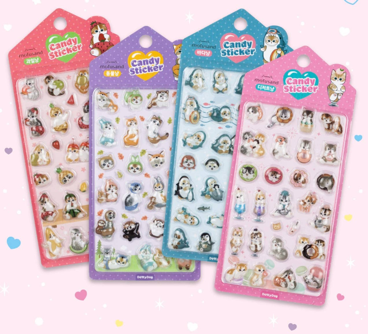Mofusand Candy Deco Sticker - Puffy 3D Cat Sticker Collection